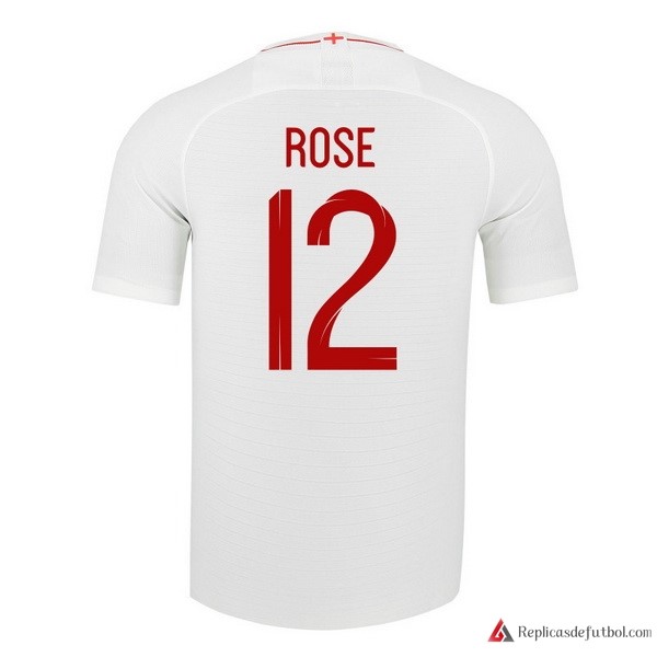 Camiseta Seleccion Inglaterra Primera equipación Rose 2018 Blanco